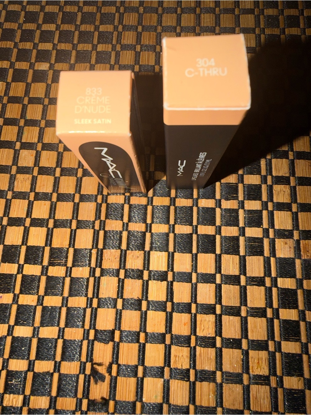 MAC Macximal Sleek Satin Creme de Nude  Lipstick + Lipglass Lipgloss C-THRU Set - Picture 2 of 5
